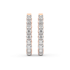 9ct Rose Gold Isla Round Lab Diamond Hoop Earrings (1 Ct. Tw.) right