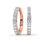 14kt Rose Gold Emerson Round Lab Diamond Hoop Earrings (6 Ct. Tw.) front image