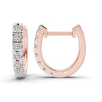 9ct Rose Gold Classic Round Lab Diamond Huggie Earrings (1/2 Ct. Tw.) right