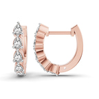 9ct Rose Gold Clara Pear Lab Diamond Huggie Earrings (3/4 Ct. Tw.) right