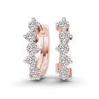 9ct Rose Gold Solene Round Lab Diamond Huggie Earrings (3/4 Ct. Tw.) front image