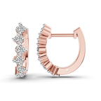 9ct Rose Gold Solene Round Lab Diamond Huggie Earrings (3/4 Ct. Tw.) right