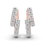 9ct Rose Gold Vela Signature Round Lab Diamond Earring (3/8 Ct. Tw.) left