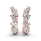 9ct Rose Gold Capella Round Lab Diamond Huggie Earrings (1/3 Ct. Tw.) left