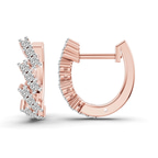 9ct Rose Gold Capella Round Lab Diamond Huggie Earrings (1/3 Ct. Tw.) right
