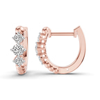 9ct Rose Gold Ara Round Lab Diamond Huggie Earrings (1/2 Ct. Tw.) right
