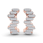 9ct Rose Gold Siena Baguette Lab Diamond Huggie Earrings (1 Ct. Tw.) left