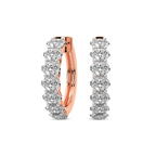 14kt Rose Gold Jovana Oval Lab Diamond Hoop Earrings (6 Ct. Tw.) front image