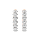 14kt Rose Gold Jovana Oval Lab Diamond Hoop Earrings (6 Ct. Tw.) standing product image one