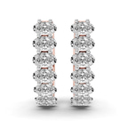 9ct Rose Gold Altair Oval Lab Diamond Huggie Earrings (1 1/4 Ct. Tw.) left