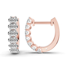 9ct Rose Gold Altair Oval Lab Diamond Huggie Earrings (1 1/4 Ct. Tw.) right