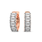 9ct Rose Gold Darya Emerald Lab Diamond Hoop Earrings (2 Ct. Tw.) front image