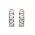 9ct Rose Gold Darya Emerald Lab Diamond Hoop Earrings (2 Ct. Tw.) right