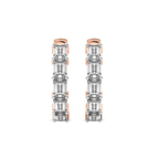 14kt Rose Gold Calantha Emerald Lab Diamond Hoop Earrings (3 Ct. Tw.) right