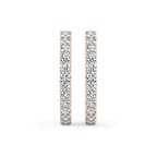 9ct Rose Gold Meara Round Lab Diamond Hoop Earrings (2 Ct. Tw.) standing product image one
