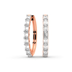 10kt Rose Gold Ashlyn Emerald Lab Diamond Hoop Earrings (5 Ct. Tw.) front image