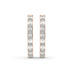 10kt Rose Gold Ashlyn Emerald Lab Diamond Hoop Earrings (5 Ct. Tw.) right