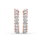 9ct Rose Gold April Marquise Lab Diamond Hoop Earrings (3 Ct. Tw.) standing product image one