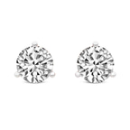 10kt Rose Gold Three Prong Martini Round Lab Diamond Stud Earrings (2 Ct. Tw.) front image