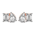 14kt Rose Gold Double Delight Lab Diamond Stud Earrings (3 Ct. Tw.) front image