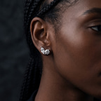 9ct Rose Gold Twin Gleam Lab Diamond Stud Earrings (1 Ct. Tw.) model image two