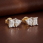 14kt Rose Gold Divine Double Flame Lab Diamond Stud Earrings (1 Ct. Tw.) color product image one