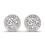 14kt Rose Gold Eira Round Diamond Stud Earrings (6 Ct. Tw.) front image