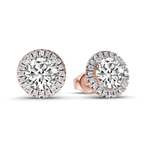 14kt Rose Gold Eira Round Diamond Stud Earrings (6 Ct. Tw.) left