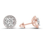14kt Rose Gold Eira Round Diamond Stud Earrings (6 Ct. Tw.) right