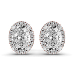 10kt Rose Gold Ciela Oval Diamond Stud Earrings (3 Ct. Tw.) front image