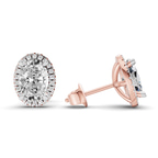 10kt Rose Gold Ciela Oval Diamond Stud Earrings (3 Ct. Tw.) right