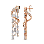14kt Rose Gold Chandelier Dangling Earrings (7 Ct. Tw.) left