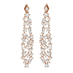 14ct Rose Gold Waterfall Dangling Earrings (12 Ct. Tw.) front image