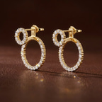 18kt Rose Gold Interconnected Earrings (1 1/2 Ct. Tw.) color product image one