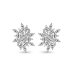 Platinum Wisteria Flower Fashion Lab Diamond Stud Earrings (2 Ct. Tw.) front image