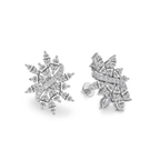 Platinum Wisteria Flower Fashion Lab Diamond Stud Earrings (2 Ct. Tw.) left