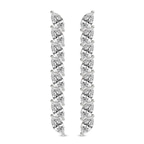 10kt White Gold Delphinium Fashion Lab Diamond Dangle Earrings (1 Ct. Tw.) front image