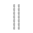 9ct White Gold Digitalis Fashion Flower Lab Diamond Dangle Earring (4 Ct. Tw.) front image