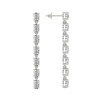 9ct White Gold Digitalis Fashion Flower Lab Diamond Dangle Earring (4 Ct. Tw.) right