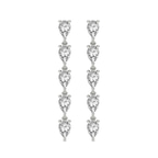 9ct White Gold Salvia Flower Fashion Lab Diamond Dangle Earrings (6 Ct. Tw.) front image
