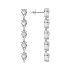 9ct White Gold Salvia Flower Fashion Lab Diamond Dangle Earrings (6 Ct. Tw.) right