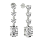 9ct White Gold Elysium Flower Fashion Lab Diamond Stud Earrings (1 Ct. Tw.) side right image one