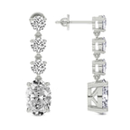 9ct White Gold Elysium Flower Fashion Lab Diamond Stud Earrings (1 Ct. Tw.) standing product image one