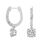 10kt White Gold Claw Set Fashion Lab Diamond Dangle Earrings (5 Ct. Tw.) right