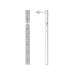 10kt White Gold Hyacinth Flower Fashion Dangle Lab Diamond Earrings (1 Ct. Tw.) right