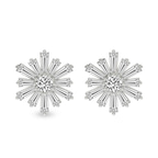 Platinum Sunflower Fashion Lab Diamond Stud Earrings (2 Ct. Tw.) front image