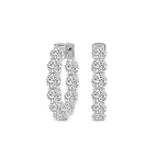 14kt White Gold Sirena Round Lab Diamond Hoop Earrings (7 Ct. Tw.) front image