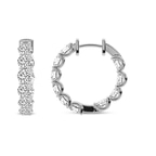 14kt White Gold Sirena Round Lab Diamond Hoop Earrings (7 Ct. Tw.) side right image one