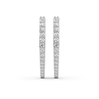 14kt White Gold Reagan Round Lab Diamond Hoop Earrings (2 Ct. Tw.) right