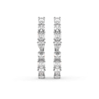 14kt White Gold Livia Lab Diamonds Hoop Earrings (4 Ct. Tw.) standing product image one